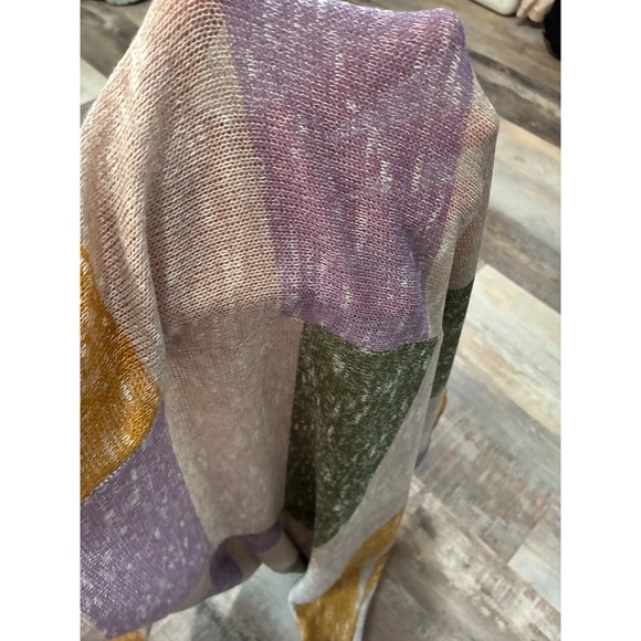 Fantastic Fawn Striped Dolman Sleeve Lightweight Mardi Gras Sweater Top Women S - Picture 5 of 5